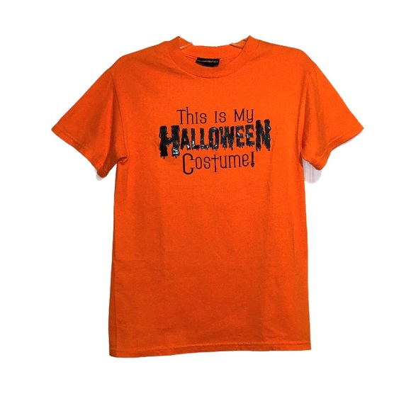 🎃 NWOT - Halloween Orange Crewneck T-Shirting - Picture 1 of 2